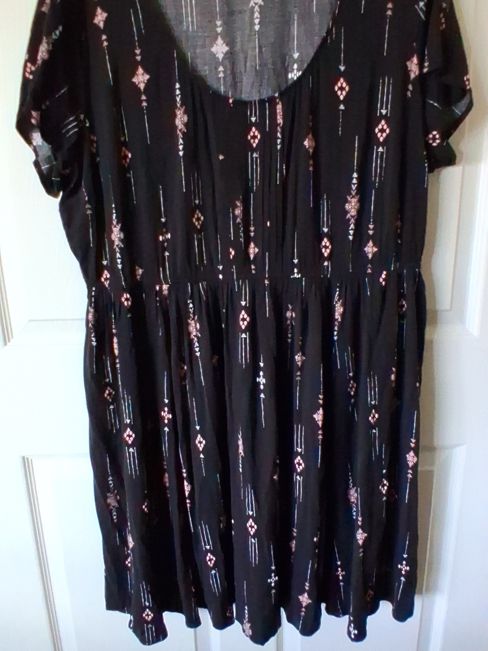 Torrid Printed Mini Dress Black & Pink Size 3XL Like New